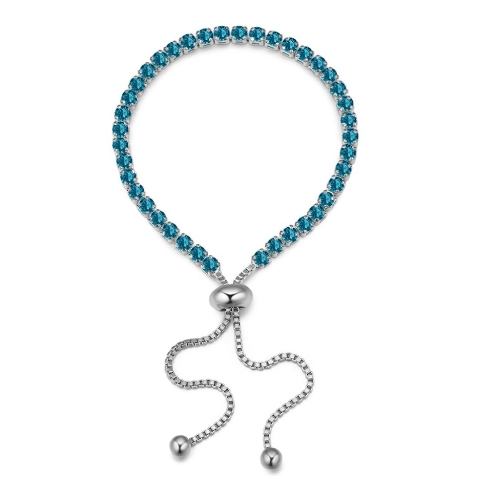 Adjustable Tennis Bracelet with Swarovski Crystals